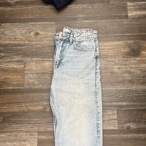 Zara Light Blue straight leg Denim Jeans